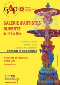 8e édition de la Galerie d’Artistes  Ouverte (GAO). Le samedi 9 décembre 2023 à Paris. Paris.  11H00